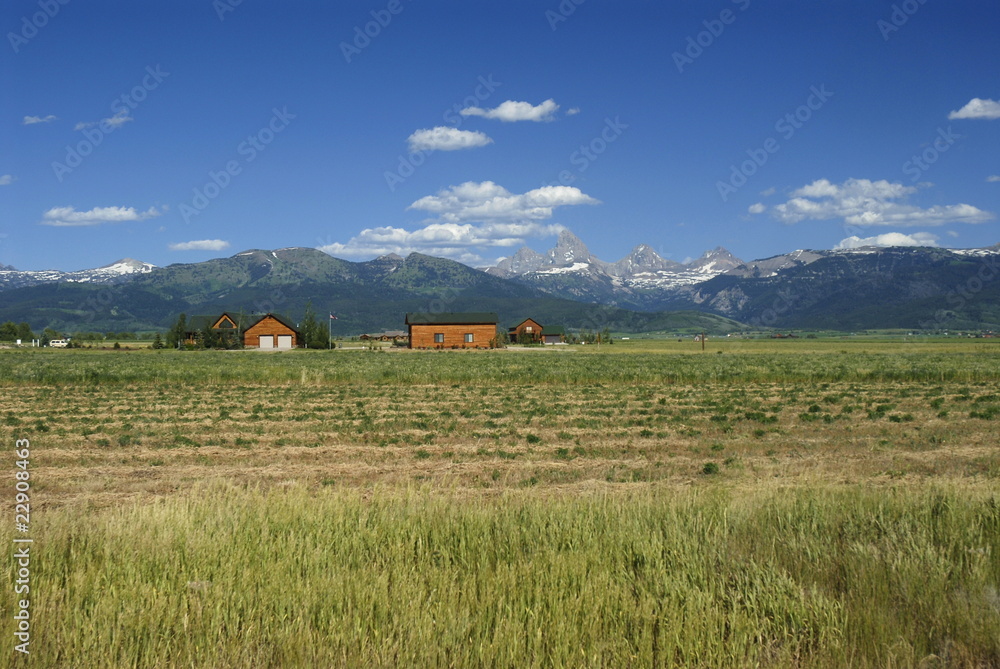 Western side of Grand Tetons range seen, from Idaho Western side of Grand Tetons range seen, from Idaho
