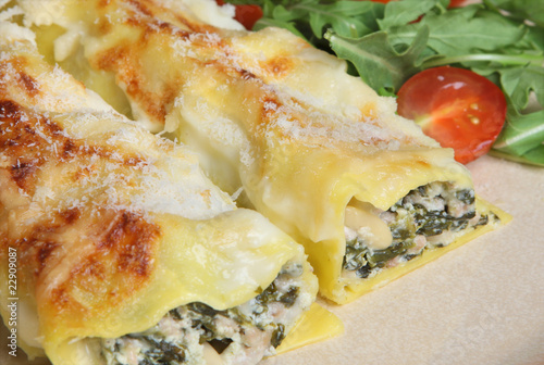 Cannelloni with Spinach and Pork