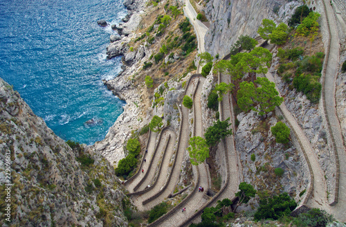 Capri, Via Krupp, Italy. photo