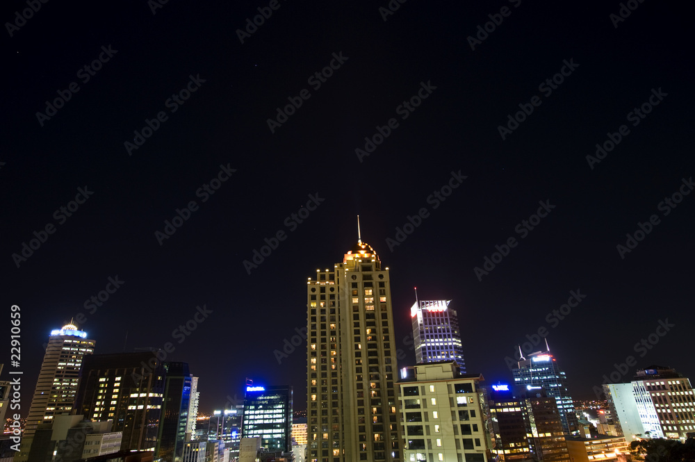 Auckland City by night