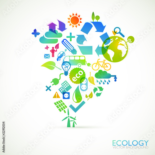 Modern ecology vector background