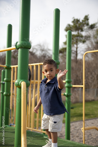 Multi-racial boy at the playground