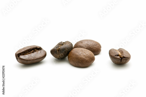 macro de granos de café