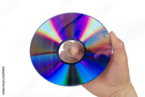 hand with DVD