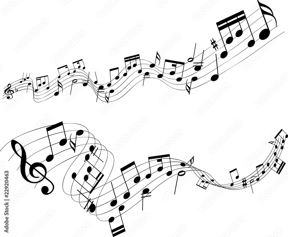 Fototapeta premium Abstract music notes