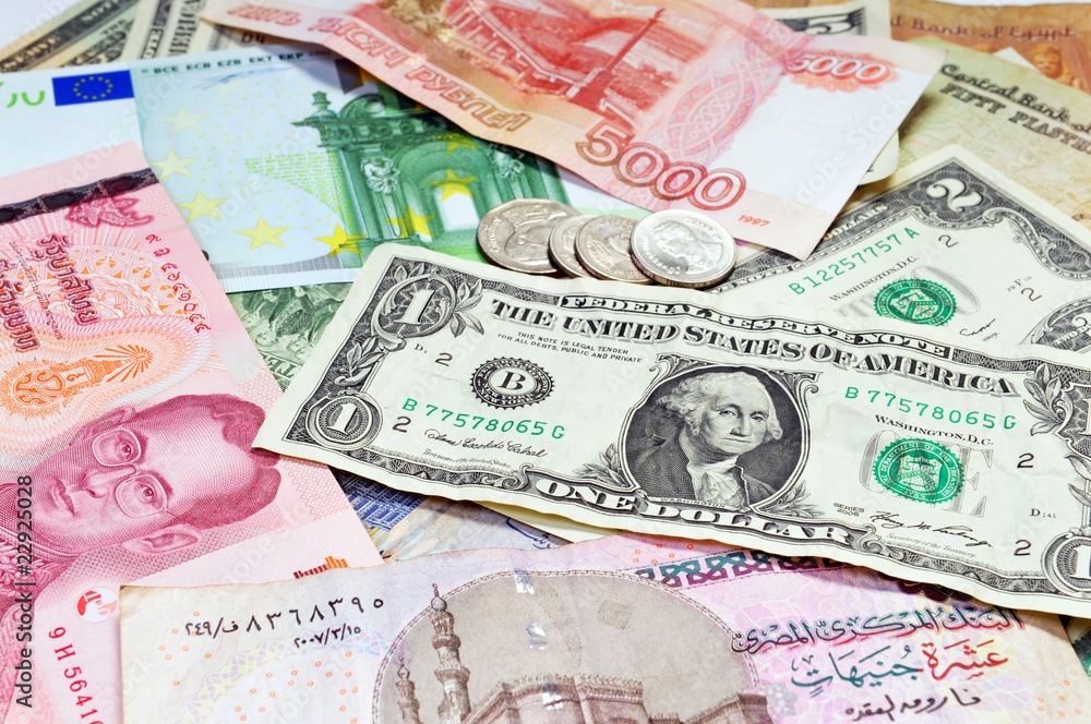 Obraz premium various currencies
