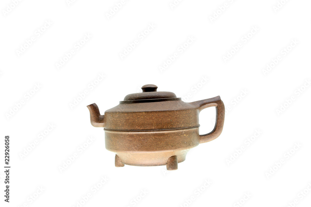 The chinese teapot on white background The chinese teapot on white background