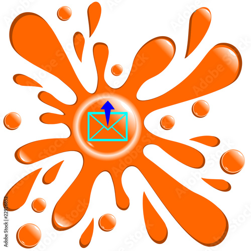 button blot "send the message" on a white background