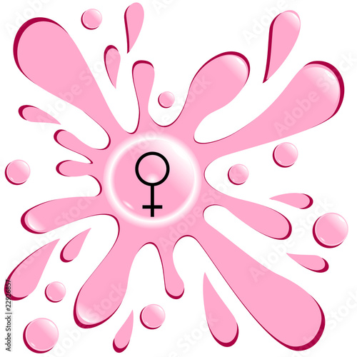 Button blot "female sign" isolated on the white