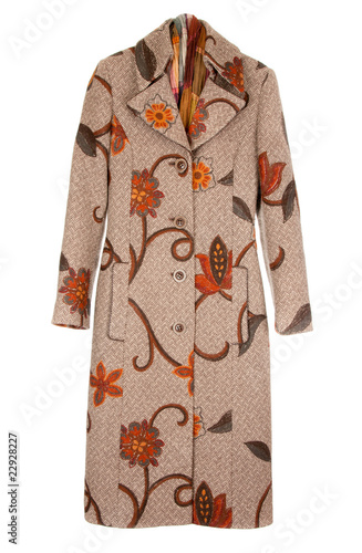 Feminine brown winter coat