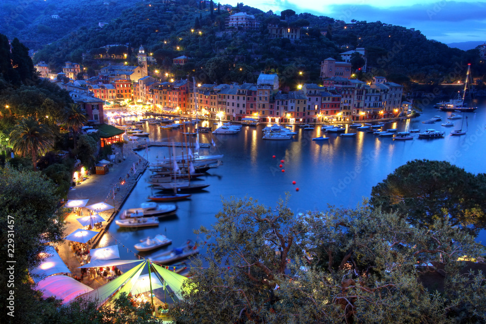 Portofino at night, Italy