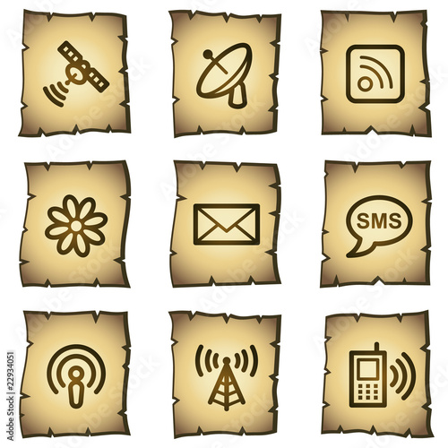 Communication web icons, papyrus series
