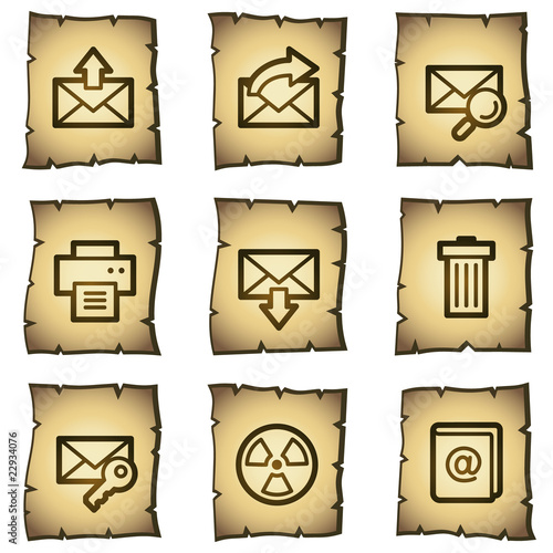 E-mail web icons set 2, papyrus series