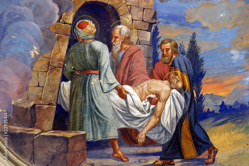 Jesus is laid in the tomb