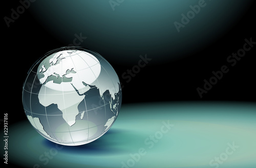 Glossy Earth Globe