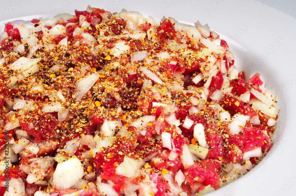 Beef, mutton, onions, mixed