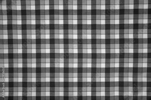 fabric print with black and white grid