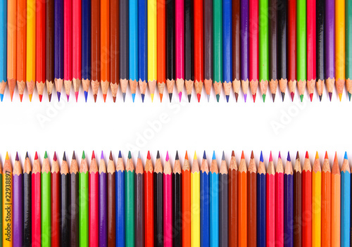 color pencil isolated on white.