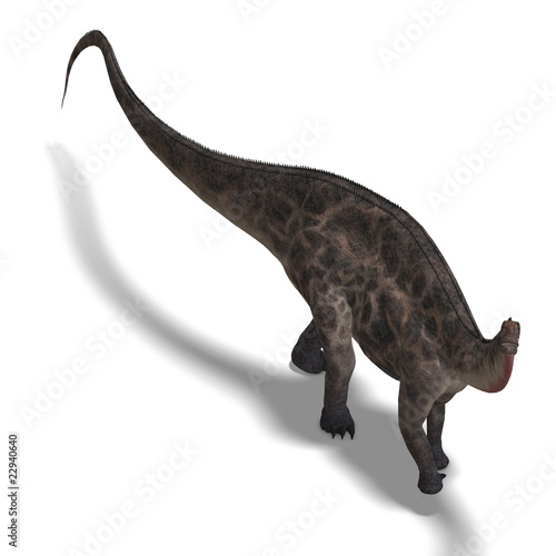 Dinosaur Dicraeosaurus. 3D rendering with clipping path and shad © Ralf Kraft