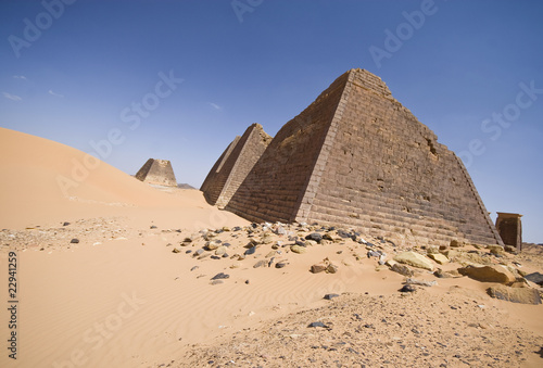 Pyramids in a desert