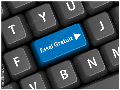 Touche ESSAI GRATUIT sur clavier (internet web bouton ordinateur