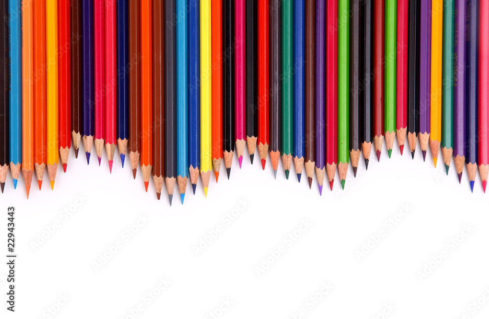 color pencil isolated on white. color pencil isolated on white.