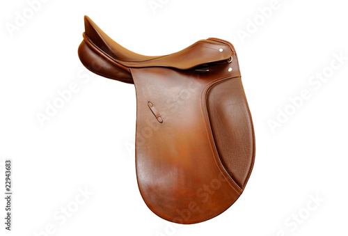 brown leather saddle