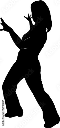 Woman dancing in tap dance move