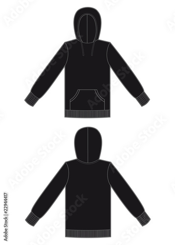 sudadera canguro unisex negra