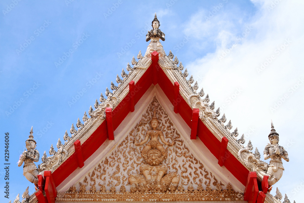 Thai style molding art at temple