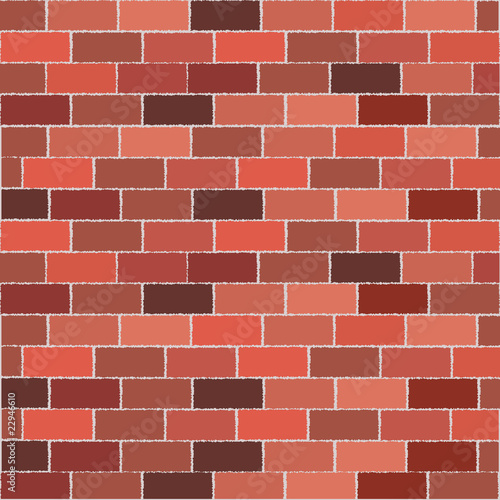Brick wall with different color tones