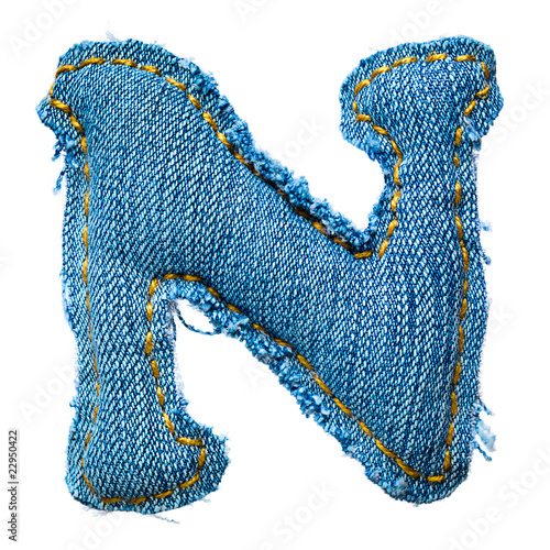 one letter of jeans alphabet