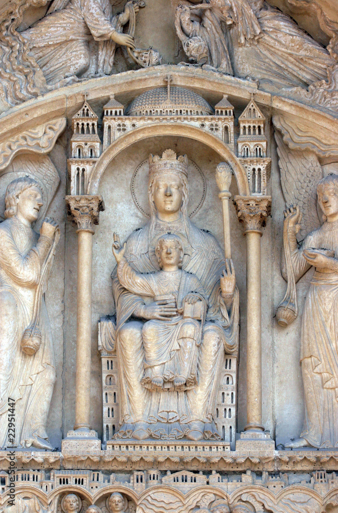 Virgin and Child on a throne, Notre Dame Cathedral, Paris