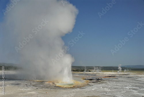 Clepsydra geyser erupting, Yellowstone NP