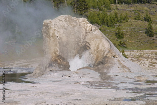 Giant geyser waking to erupt