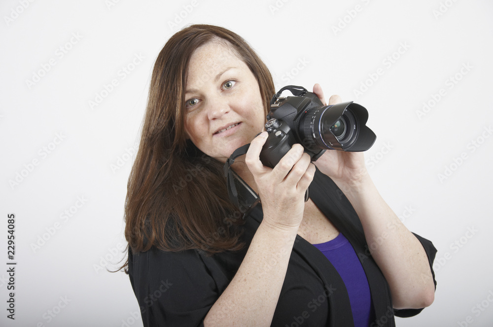 Woman with a camera