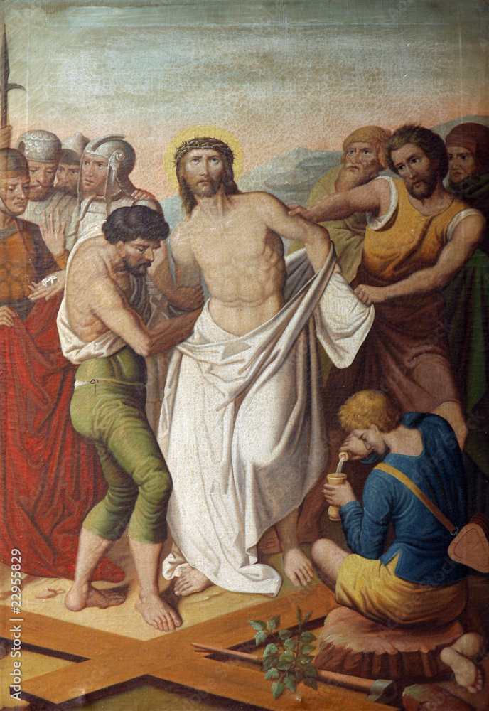Jesus is stripped of His garments