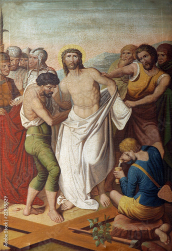 Jesus is stripped of His garments