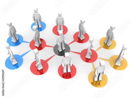 Business network and multi level concept photo