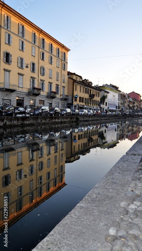 Riflessioni sul naviglio photo