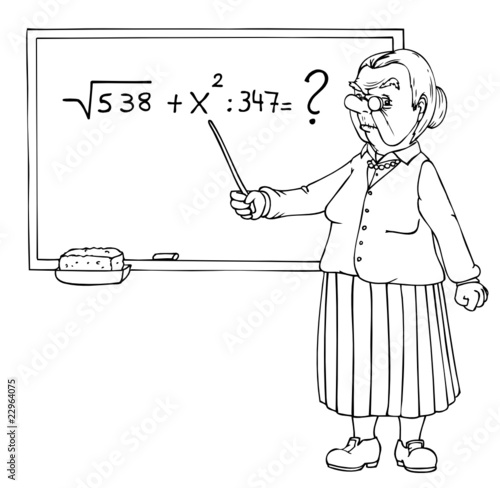 Schule, Lehrerin, Unterricht, lernen, Aufgabe, streng