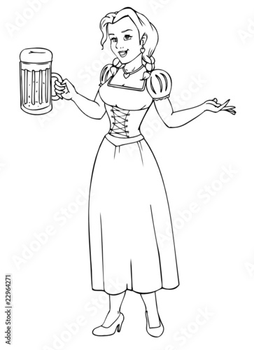 Oktoberfest, Dirndl, Kellnerin, Bayern, bayrisch