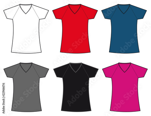 camiseta mujer manga ranglan colores