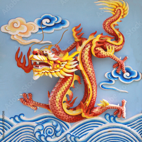 colorful chinese dragon