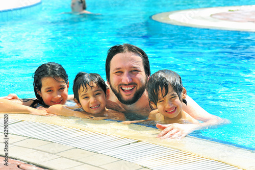 On beautiful pool, summer great time!