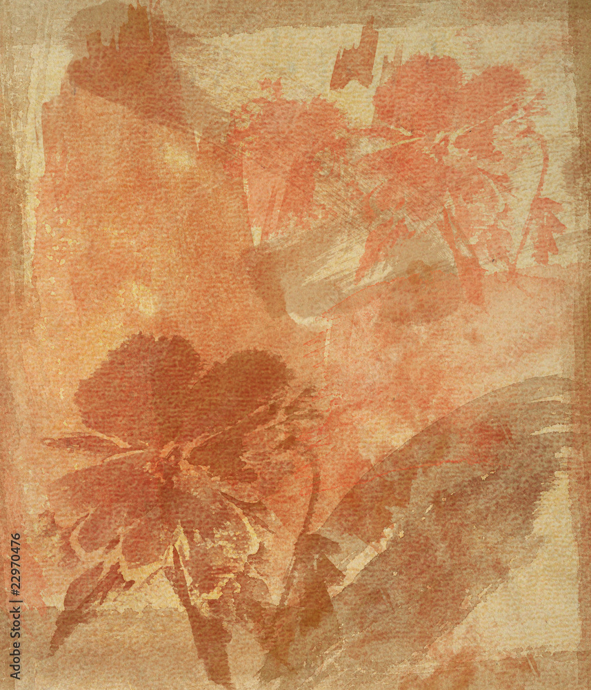 Fototapeta premium Watercolor Floral Background