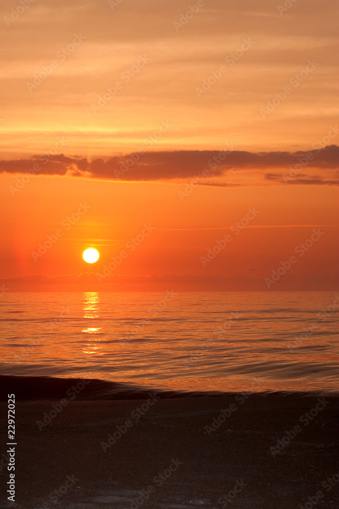 Sunrise over ocean