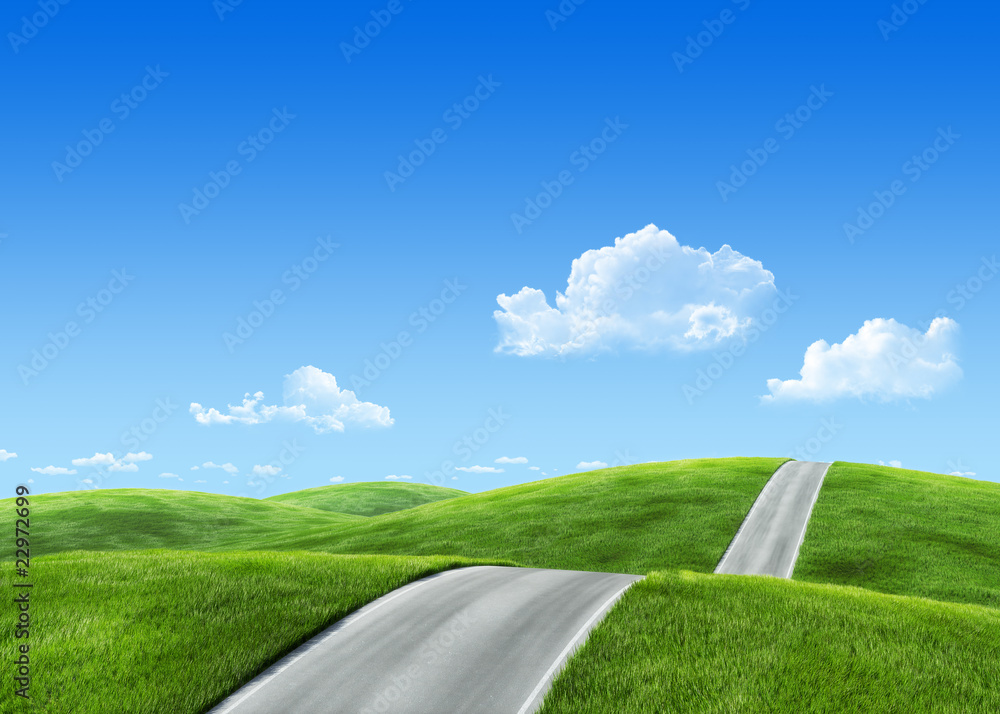 Fototapeta premium 7000px nature collection - Green meadow template