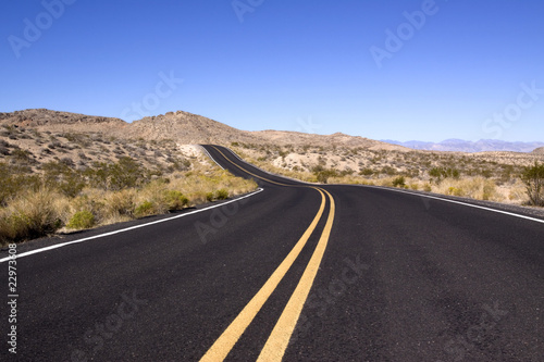 Winding desert road