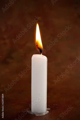 White lit candle